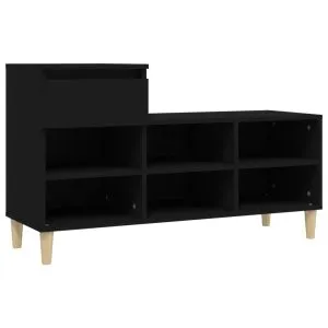 Pantofar, negru, 102x36x60 cm, lemn compozit