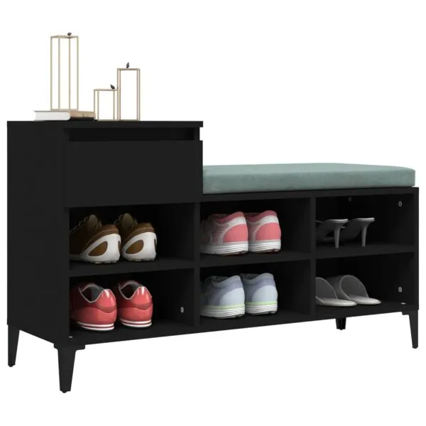 Pantofar, negru, 102x36x60 cm, lemn compozit
