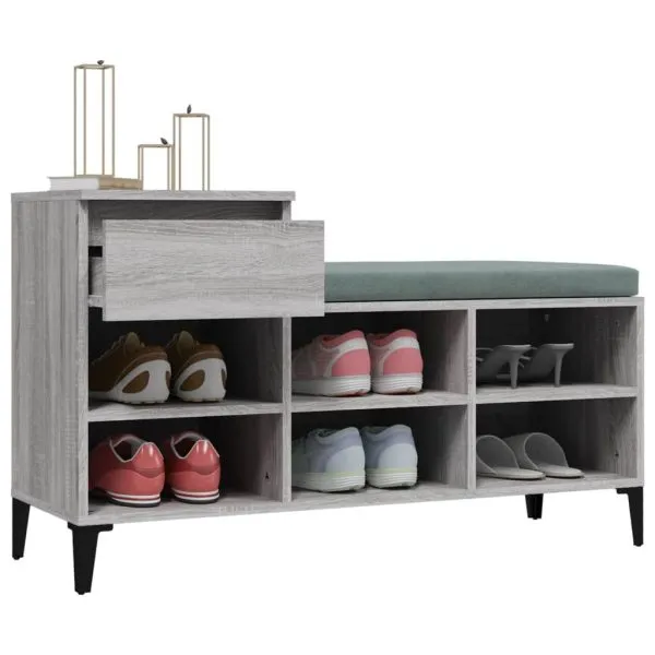 Pantofar, gri sonoma, 102x36x60 cm, lemn prelucrat