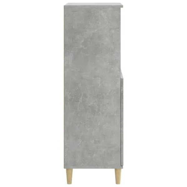 Dulap înalt, gri beton, 60x36x110 cm, lemn compozit