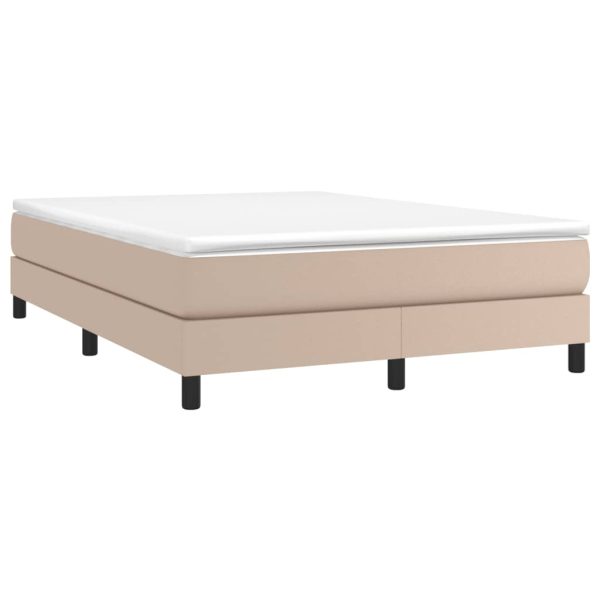 Cadru de pat, cappuccino, 140×200 cm, piele ecologică