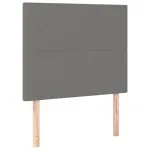 Tăblii de pat, 2 buc, gri închis, 100x5x78/88 cm, textil
