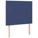 Tăblii de pat, 2 buc, albastru, 100x5x78/88 cm, textil
