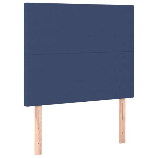 Tăblii de pat, 2 buc, albastru, 100x5x78/88 cm, textil