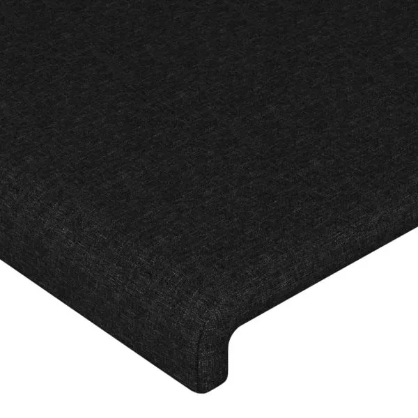 Tăblii de pat, 4 buc, negru, 80x5x78/88 cm, textil