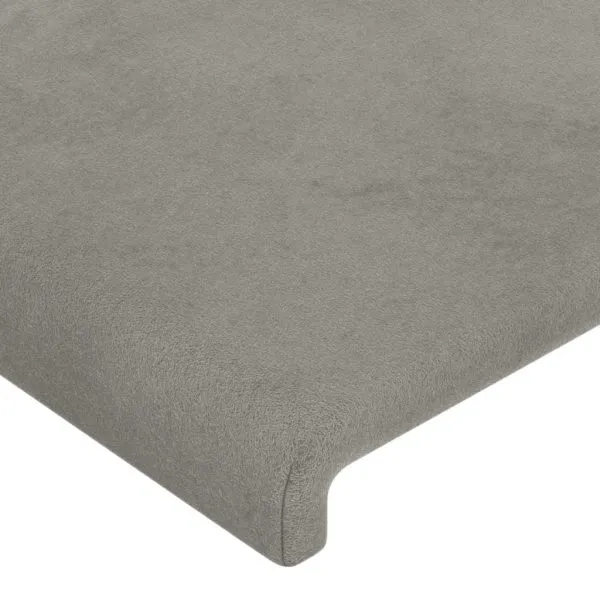 Tăblii de pat, 4 buc, gri deschis, 80x5x78/88 cm, catifea
