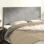 Tăblii de pat, 4 buc, gri deschis, 90x5x78/88 cm, catifea