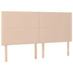 Tăblii de pat 4 buc, cappuccino 90x5x78/88 cm piele ecologică