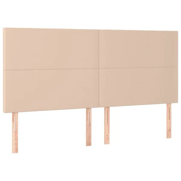 Tăblii de pat 4 buc, cappuccino 90x5x78/88 cm piele ecologică