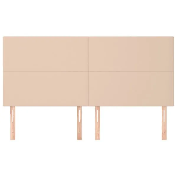 Tăblii de pat 4 buc, cappuccino 100x5x78/88 cm piele ecologică