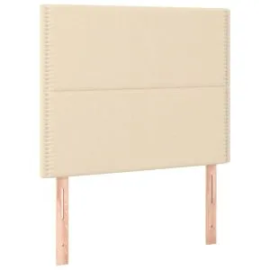 Tăblii de pat, 2 buc, crem, 80x5x78/88 cm, textil