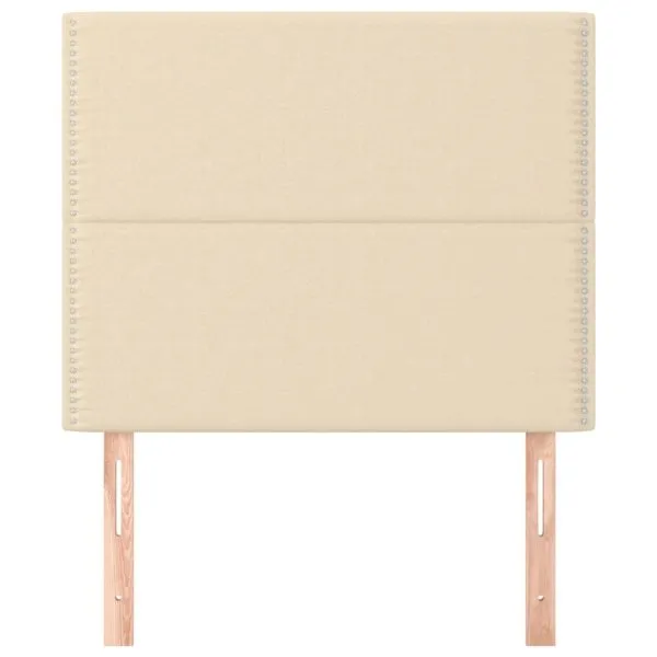 Tăblii de pat, 2 buc, crem, 80x5x78/88 cm, textil