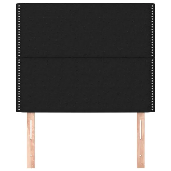 Tăblii de pat, 2 buc, negru, 100x5x78/88 cm, textil