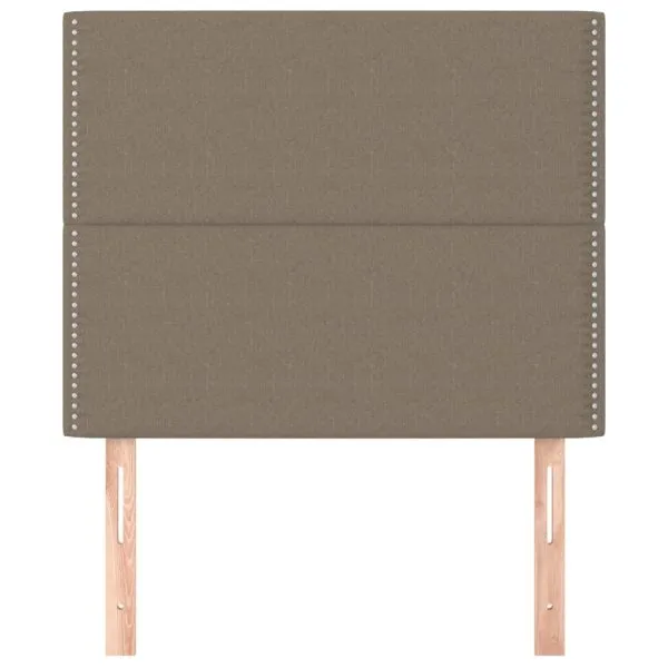 Tăblii de pat, 2 buc, gri taupe, 100x5x78/88 cm, textil