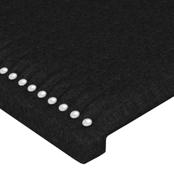 Tăblii de pat, 4 buc, negru, 72x5x78/88 cm, textil