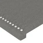 Tăblii de pat, 4 buc, gri închis, 80x5x78/88 cm, textil