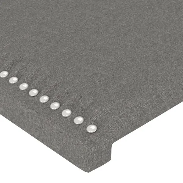 Tăblii de pat, 4 buc, gri închis, 80x5x78/88 cm, textil