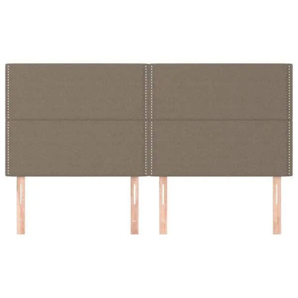 Tăblii de pat, 4 buc, gri taupe, 80x5x78/88 cm, textil
