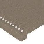 Tăblii de pat, 4 buc, gri taupe, 80x5x78/88 cm, textil