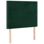 Tăblii de pat, 2 buc, verde închis, 100x5x78/88 cm, catifea