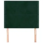 Tăblii de pat, 2 buc, verde închis, 100x5x78/88 cm, catifea