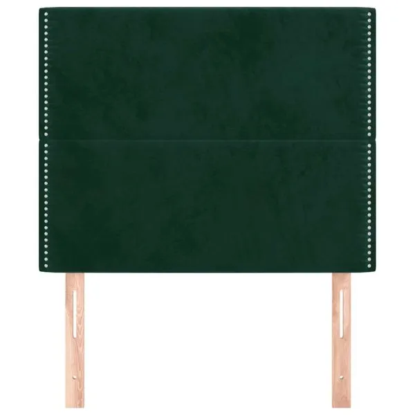 Tăblii de pat, 2 buc, verde închis, 100x5x78/88 cm, catifea