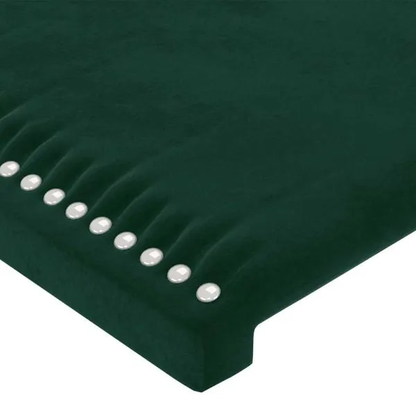 Tăblii de pat, 2 buc, verde închis, 100x5x78/88 cm, catifea