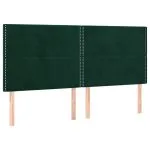 Tăblii de pat, 4 buc, verde închis, 80x5x78/88 cm, catifea