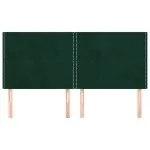 Tăblii de pat, 4 buc, verde închis, 80x5x78/88 cm, catifea