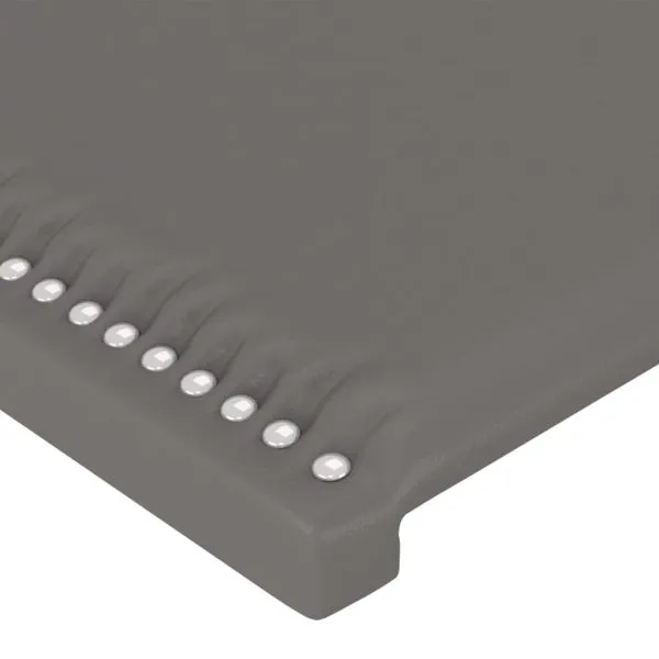 Tăblii de pat, 2 buc, gri, 80x5x78/88 cm, piele ecologică
