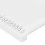 Tăblii de pat, 2 buc, alb, 100x5x78/88 cm, piele ecologică
