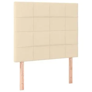 Tăblii de pat, 2 buc, crem, 80x5x78/88 cm, textil