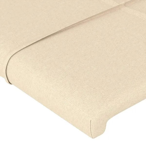 Tăblii de pat, 2 buc, crem, 80x5x78/88 cm, textil