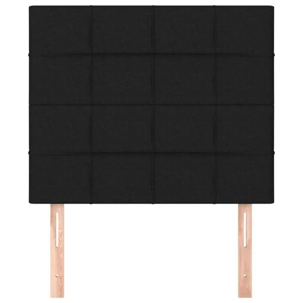 Tăblii de pat, 2 buc, negru, 100x5x78/88 cm, textil
