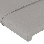 Tăblii de pat, 4 buc, gri deschis, 72x5x78/88 cm, textil