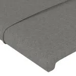 Tăblii de pat, 4 buc, gri închis, 90x5x78/88 cm, textil