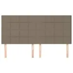 Tăblii de pat, 4 buc, gri taupe, 100x5x78/88 cm, textil