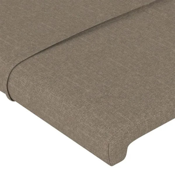 Tăblii de pat, 4 buc, gri taupe, 100x5x78/88 cm, textil