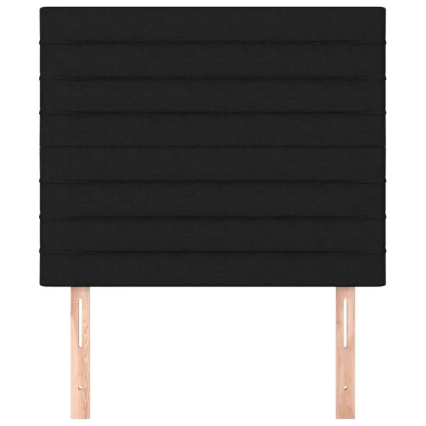 Tăblii de pat, 2 buc, negru, 80x5x78/88 cm, textil