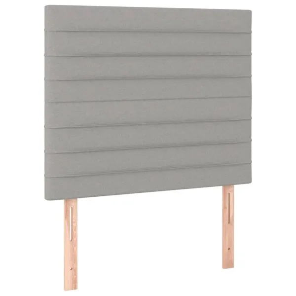Tăblii de pat, 2 buc, gri deschis, 100x5x78/88 cm, textil
