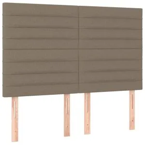 Tăblii de pat, 4 buc, gri taupe, 72x5x78/88 cm, textil