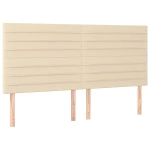 Tăblii de pat, 4 buc, crem, 80x5x78/88 cm, textil