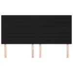 Tăblii de pat, 4 buc, negru, 90x5x78/88 cm, textil