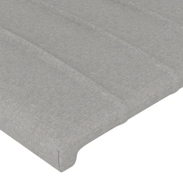 Tăblii de pat, 4 buc, gri deschis, 90x5x78/88 cm, textil