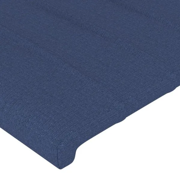 Tăblii de pat, 4 buc, albastru, 90x5x78/88 cm, textil