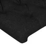 Tăblii de pat, 4 buc, negru, 72x7x78/88 cm, textil