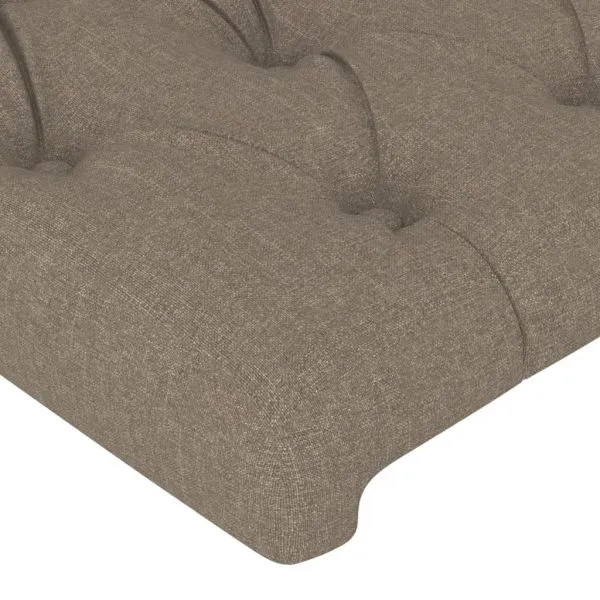 Tăblii de pat, 4 buc, gri taupe, 100x7x78/88 cm, textil