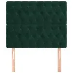 Tăblii de pat, 2 buc, verde închis, 90x7x78/88 cm, catifea
