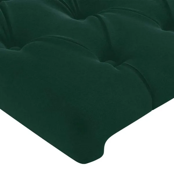 Tăblii de pat, 2 buc, verde închis, 90x7x78/88 cm, catifea