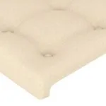 Tăblii de pat, 4 buc, crem, 100x5x78/88 cm, textil